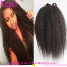 Unprocessed kinky straight yaki hair weave 100% virgin mongolian kinky straight hair